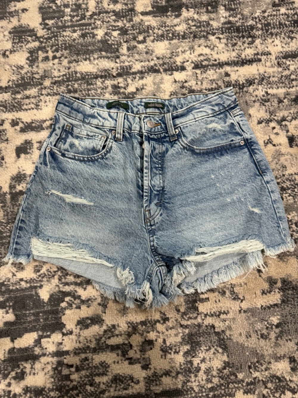 wild fable Light Blue Distressed Denim Shorts